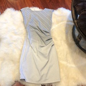 👛3/$10 or 5/$15 Kaffe Grey and White stripped dress